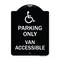 Signmission Parking Van Accessible W/ Graphic Heavy-Gauge Aluminum Architectural Sign, 24" x 18", BW-1824-23406 A-DES-BW-1824-23406 - alternate 1